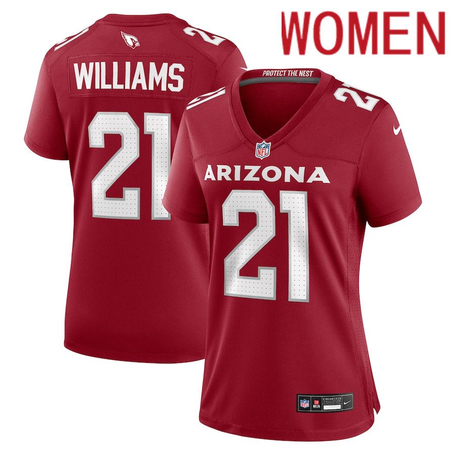 Women Arizona Cardinals #21 Garrett Williams Nike Cardinal Game NFL Jersey